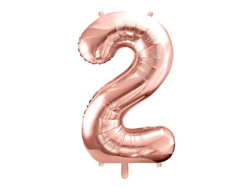 Picture of FOIL BALLOON NUMBER 2 ROSE GOLD 34 INCH